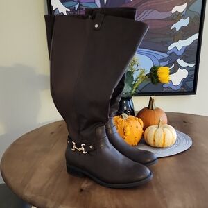 Torrid Brown Boots with Gold Accents